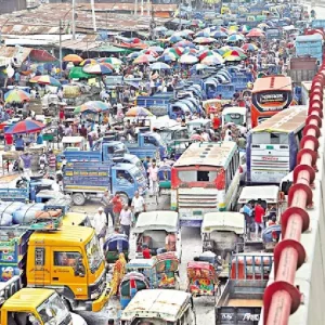 Jatrabari kitchen market chaos sparks gridlock