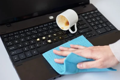 Wipe wet surfaces