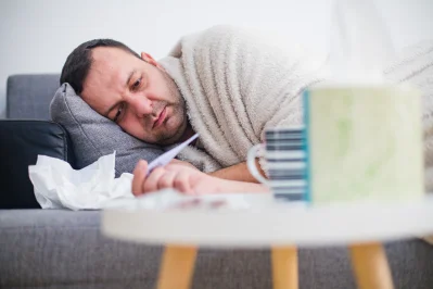 Mild fever that goes away on its own