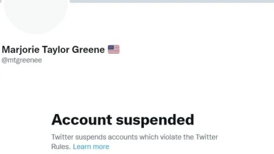 The congresswoman`s ban comes after she had tweeted on Saturday