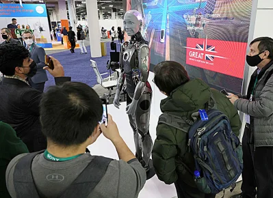 Creepy meets cool in humanoid robots at CES tech show