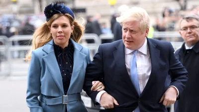 Boris Johnson and wife Carrie Symonds