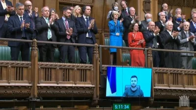 Zelensky echoed Winston Churchill in a historic address to British MPs and peers