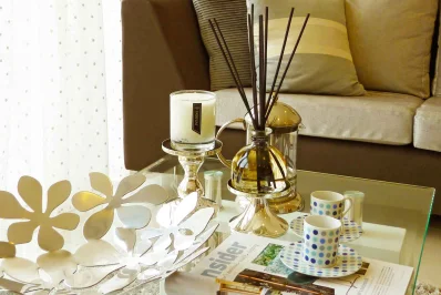 Place scented candles or incense around the house
