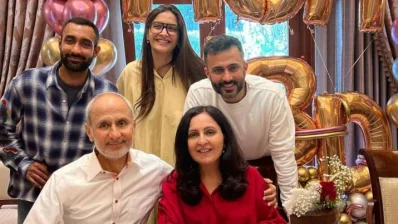 Sonam is with her husband and in laws