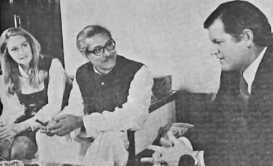 Father of the Nation Bangabandhu Sheikh Mujibur Rahman with the then US President John F. Kennedy in 1972. 