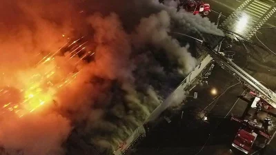 Local emergency services first got reports of the fire at 2 a.m. local time.