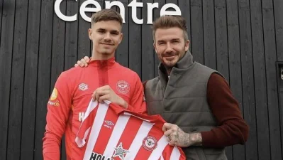 David Beckham with Romeo Beckham