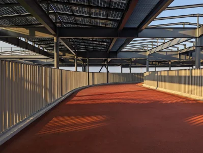 Rooftop jogging track
