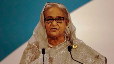Former prime minister of Bangladesh, Sheikh Hasina.