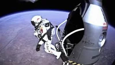 Diving from edge of space. 