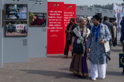 Visitors at Chobi Mela 